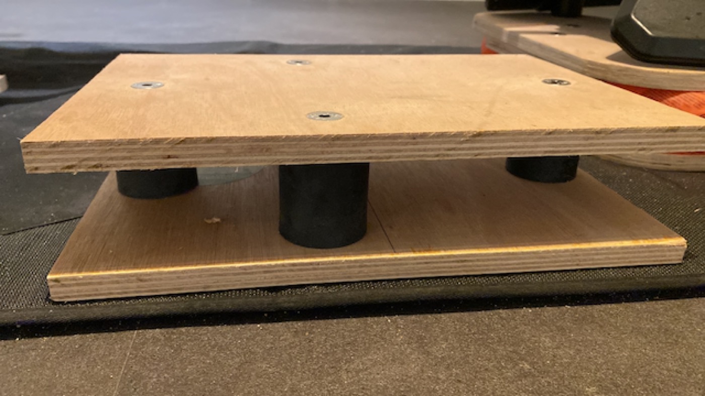 Prototype met rubber dempers