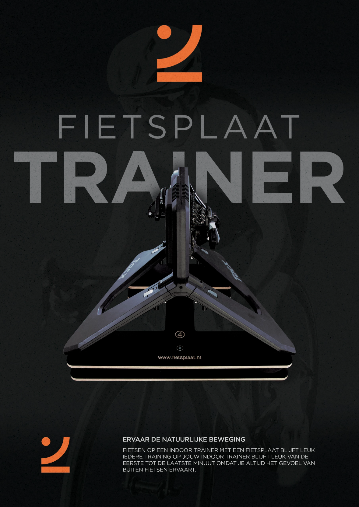 Fietsplaat Trainer klaar voor gebruik